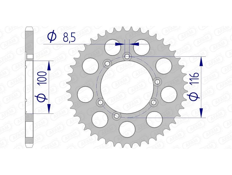 AFAM Aluminium Rear Sprocket 93303 - 520 - 1074805004