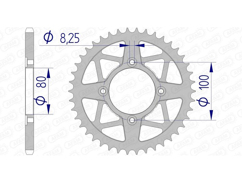 AFAM Aluminium Rear Sprocket 93320 - 520 - 1074809001