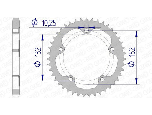 AFAM Aluminium Rear Sprocket 93836 - 525 - 1074818003