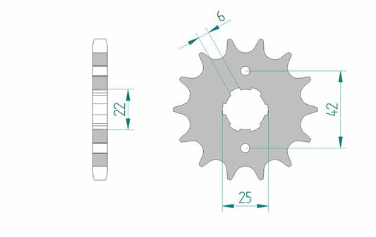 AFAM Steel Standard Front Sprocket 20400 - 530 - 1074827003