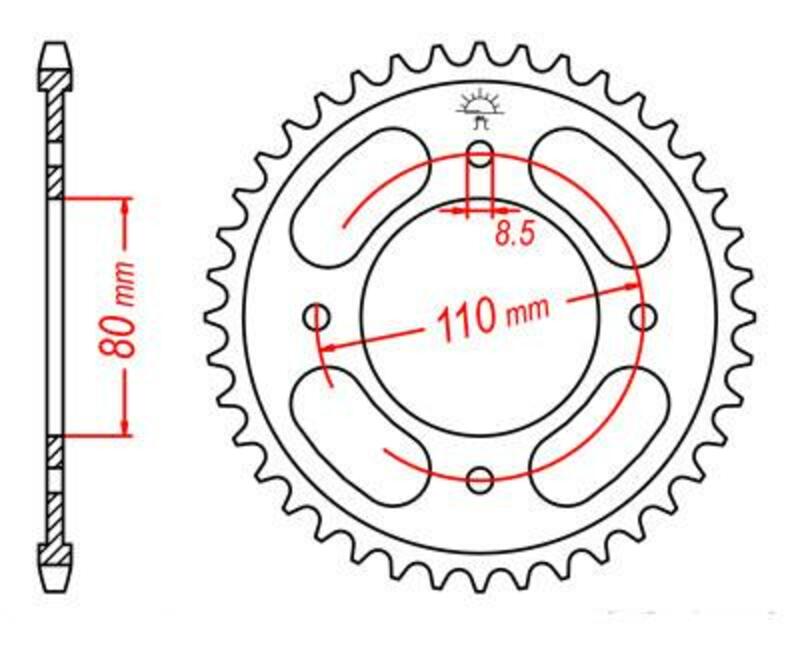 JT SPROCKETS Steel Standard Rear Sprocket 1219 - 428