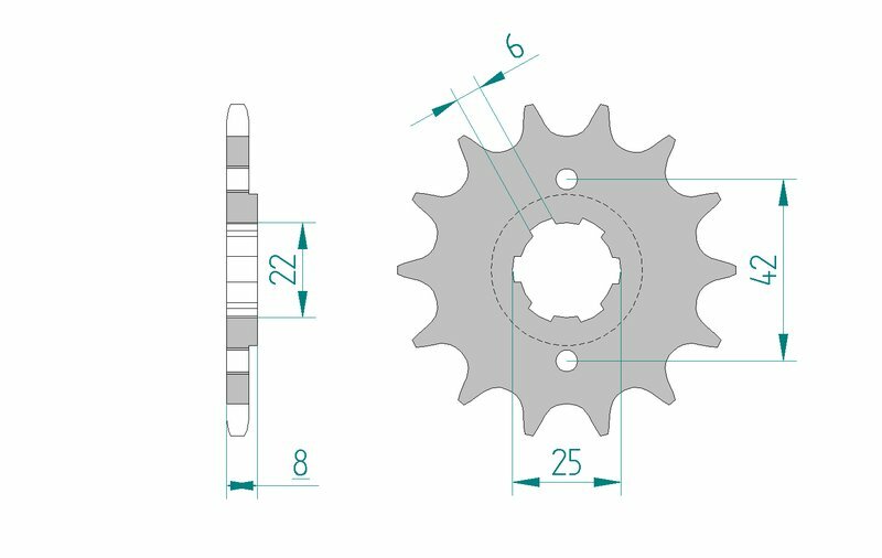 AFAM Steel Standard Front Sprocket 20500 - 520 - 1074894004