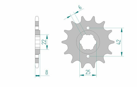 AFAM Steel Standard Front Sprocket 20500 - 520 - 1074894004