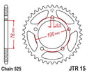 JT SPROCKETS Steel Standard Rear Sprocket 15 - 525