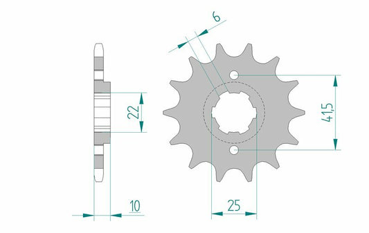 AFAM Steel Standard Front Sprocket 20508 - 520 - 1074960002