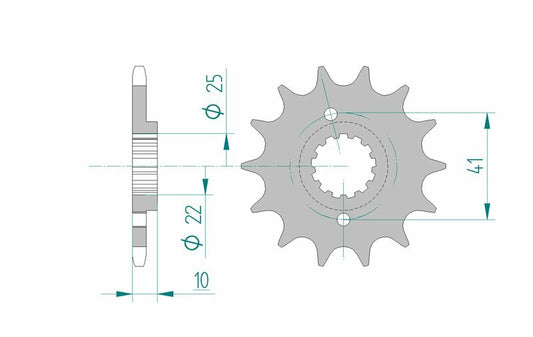 AFAM Steel Standard Front Sprocket 20509 - 520 - 1074972002