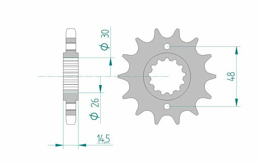AFAM Steel Standard Front Sprocket 20602 - 530 - 1075069004