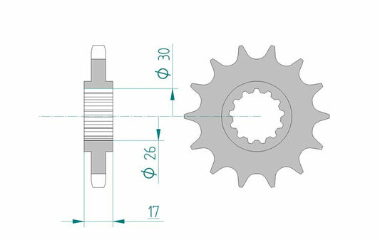 AFAM Steel Standard Front Sprocket 20603 - 530 - 1075081003