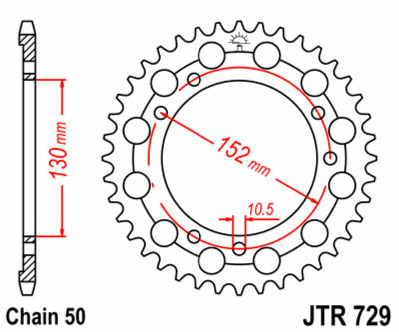JT SPROCKETS Steel Standard Rear Sprocket 729 - 530