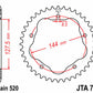 JT SPROCKETS Steel Ultra-Light Rear Sprocket 751 - 520
