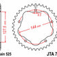 JT SPROCKETS Aluminium Rear Sprocket 752 - 525 - 1075106004