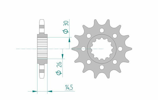AFAM Steel Standard Front Sprocket 20609 - 525