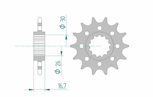 AFAM Steel Standard Front Sprocket 20613 - 520 - 1075169005