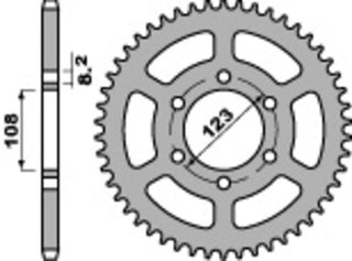 PBR Stahl Standard Kettenrad 4607 - 428 - 1075227001 