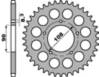 PBR Steel Standard Rear Sprocket 1022 - 530 - 1075228001