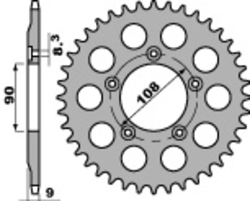 PBR Steel Standard Rear Sprocket 1026 - 520