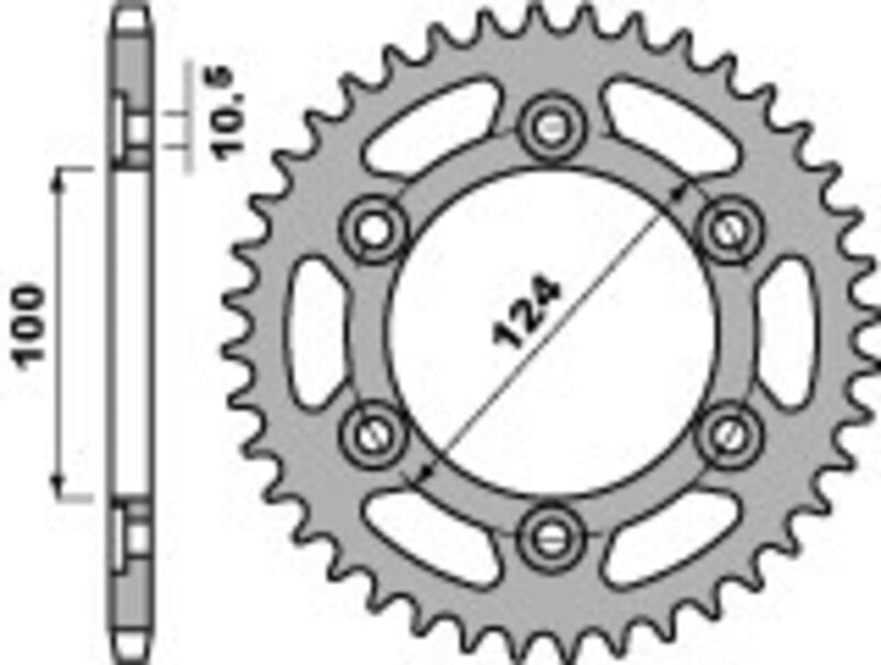 PBR Steel Standard Rear Sprocket 1027 - 520 - 1075230004
