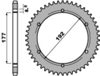 PBR Stahl Standard-Kettenrad 223 - 520 