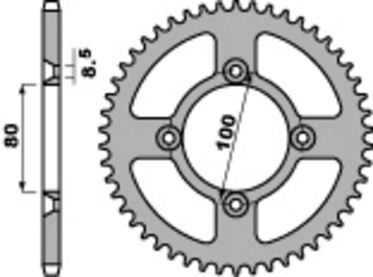 PBR Steel Standard Rear Sprocket 238 - 420