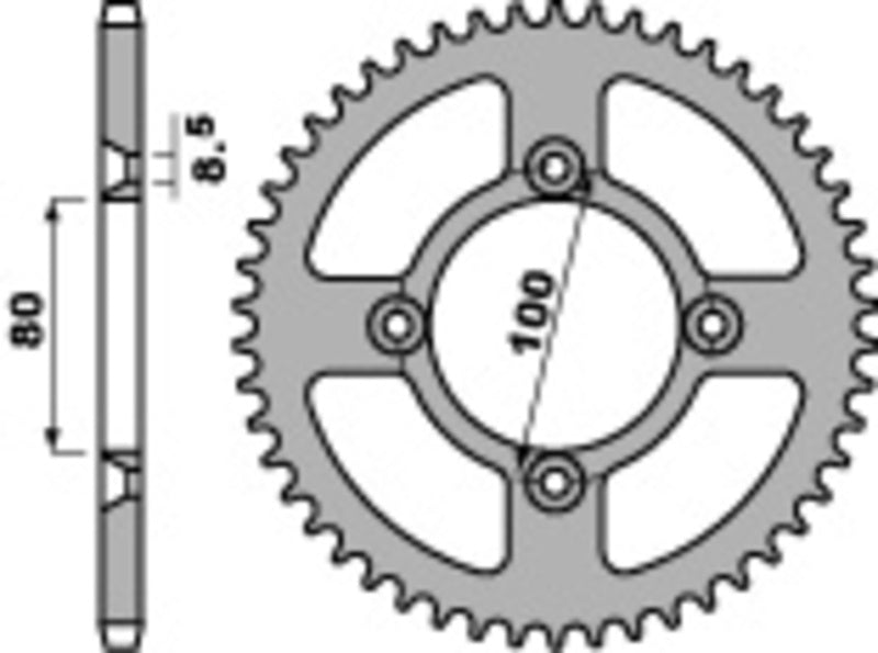PBR Steel Standard Rear Sprocket 238 - 420