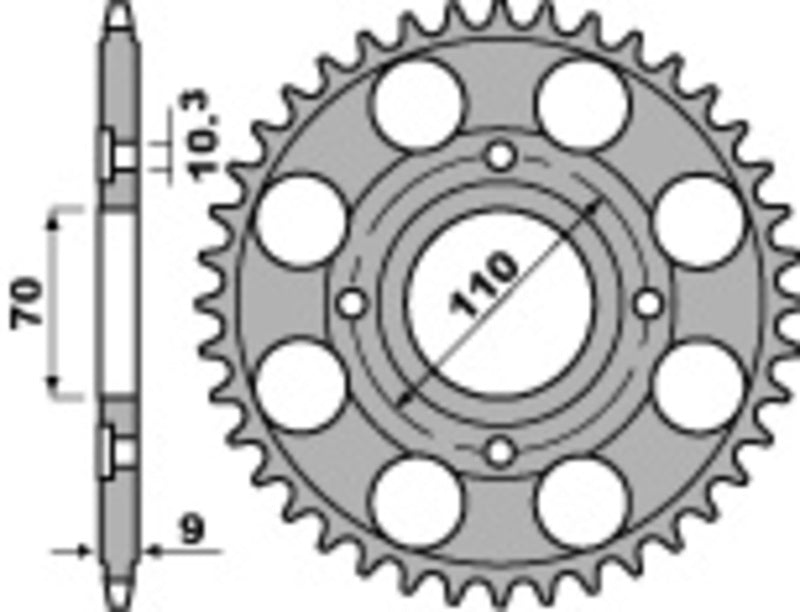 PBR Steel Standard Rear Sprocket 247 - 520 - 1075247001