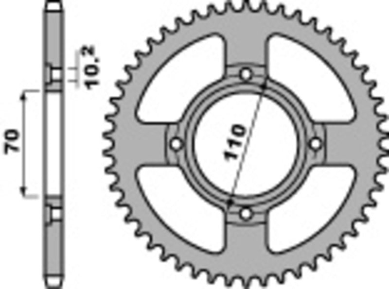 PBR Steel Standard Rear Sprocket 248 - 520