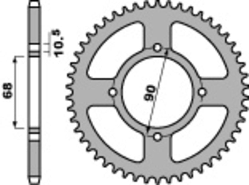 PBR Steel Standard Rear Sprocket 256 - 520