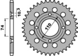 PBR Stahl Standard-Kettenrad 280 - 530 