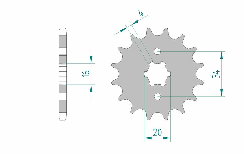 AFAM Steel Standard Front Sprocket 21200 - 428 - 1075257001