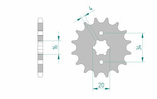 AFAM Steel Standard Front Sprocket 21200 - 428 - 1075257002
