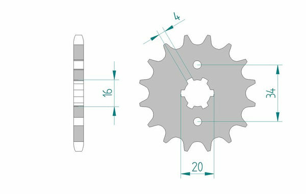 AFAM Steel Standard Front Sprocket 21200 - 428 - 1075257002