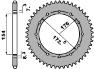 PBR Ergal Ultra-Light Rear Sprocket 2S - 520