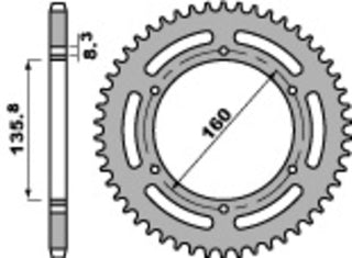 PBR Stahl Standard Kettenrad 3552 - 520 - 1075267002 