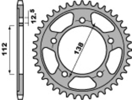 PBR Steel Standard Rear Sprocket 408 - 530 - 1075272006