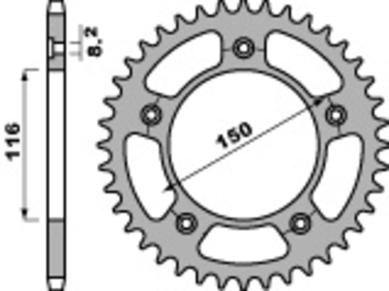 PBR Steel Standard Rear Sprocket 4329 - 520