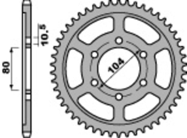 PBR Steel Standard Rear Sprocket 4359 - 525 - 1075288003