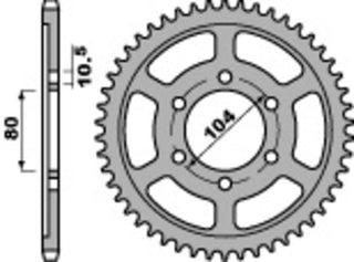 PBR Steel Standard Rear Sprocket 4359 - 525 - 1075288004