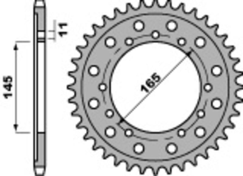 PBR Steel Standard Rear Sprocket 4367 - 525