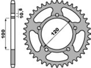 PBR Racing Aluminium Ultra-Light Hard Anodized Rear Sprocket 4396 - 520 - 1075307004