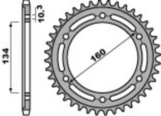PBR Racing Aluminium Ultra-Light Harteloxiertes Kettenrad 4400 - 520 - 1075311009
