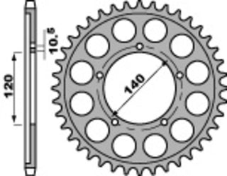 PBR Steel Standard Rear Sprocket 4409 - 530 - 1075315005