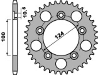 PBR Steel Standard Rear Sprocket 4443 - 525 - 1075323002