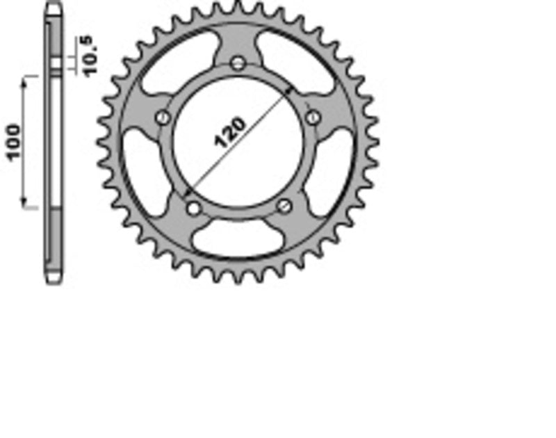 PBR Aluminium Ultra-Light Rear Sprocket 4447 - 525