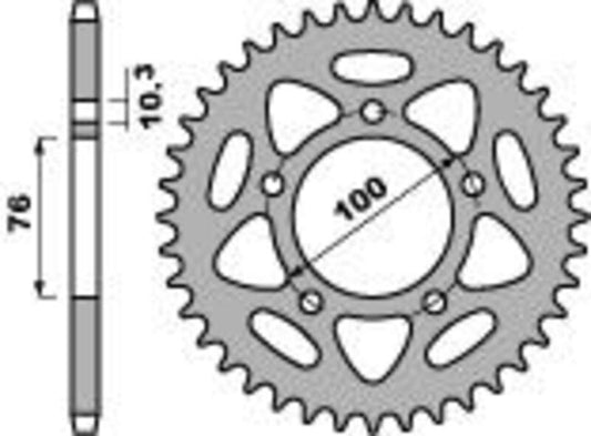 PBR Aluminium Ultra-Light Rear Sprocket 4456 - 525 - 1075329002