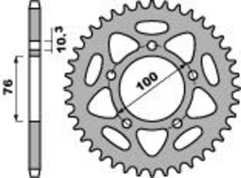 PBR Aluminium Ultra-Light Rear Sprocket 4456 - 525 - 1075329002