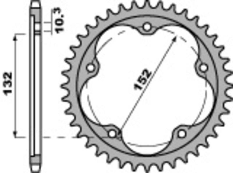 PBR Aluminium Ultra-Light Hard Anodized Rear Sprocket 4460 - 525 - 1075331002