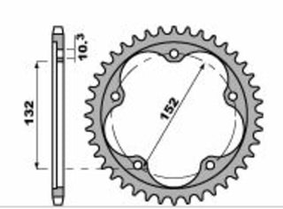 PBR Racing Aluminium Ultra-Light Harteloxiertes Kettenrad 4464 - 520 - 1075333004 