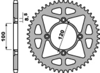 PBR Stahl Standard-Kettenrad 4478 - 428 