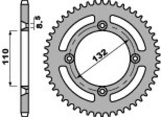 PBR Aluminium Ultra-Light Kettenrad 4486 - 428 - 1075340001
