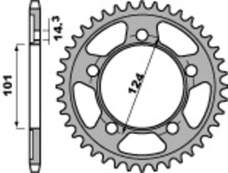PBR Stahl Standard Kettenrad 4508 - 525 - 1075343001 